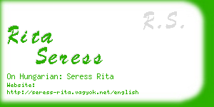 rita seress business card